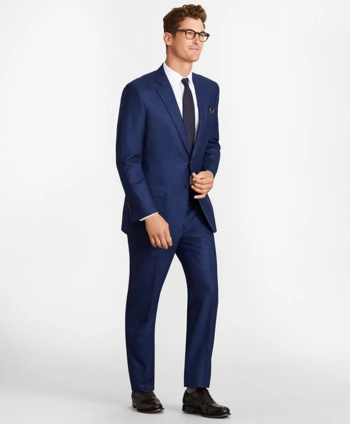 Brooks Brothers Suits Madison Fit TwoButton 1818 Suit Navy 8211 Men