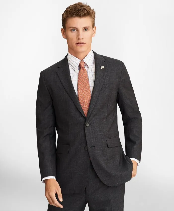 Brooks Brothers Suits Milano Fit Plaid 1818 Suit Charcoal 8211 Men Brooks Brothers Suits Milano Fit Plaid 1818 Suit Charcoal 8211 Men