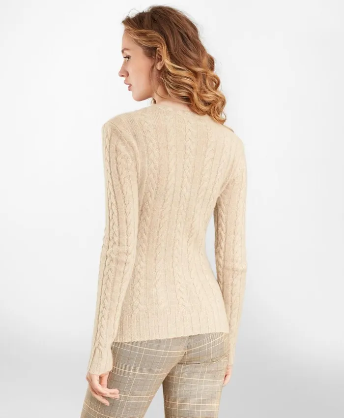 Brooks Brothers Sweaters CableKnit Cashmere VNeck Sweater Tan 8211 Women Brooks Brothers Sweaters CableKnit Cashmere VNeck Sweater Tan 8211 Women