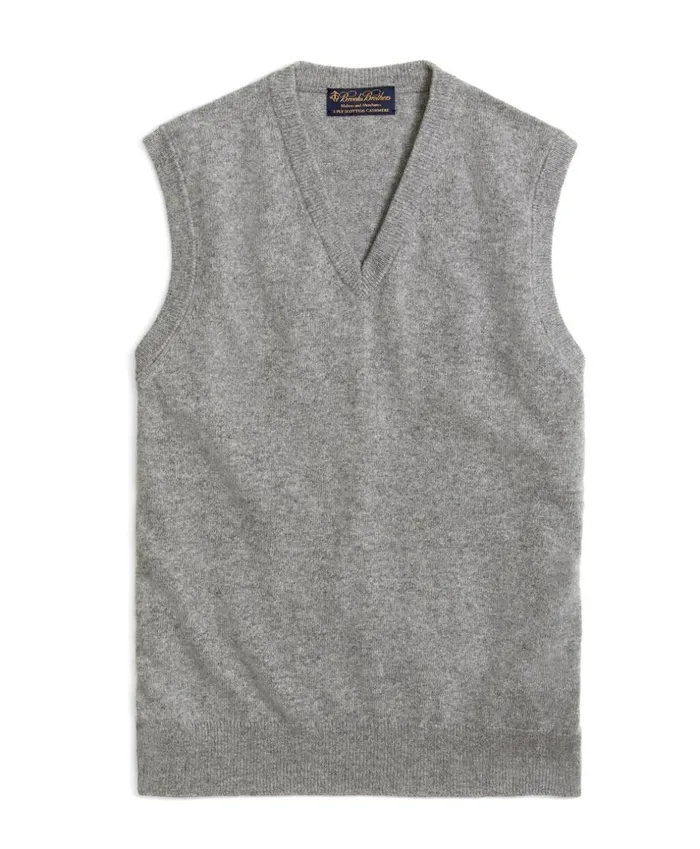 Brooks Brothers Sweaters Cashmere Sweater VestBasic Colors Grey Heather 8211 Men Brooks Brothers Sweaters Cashmere Sweater VestBasic Colors Grey Heather 8211 Men