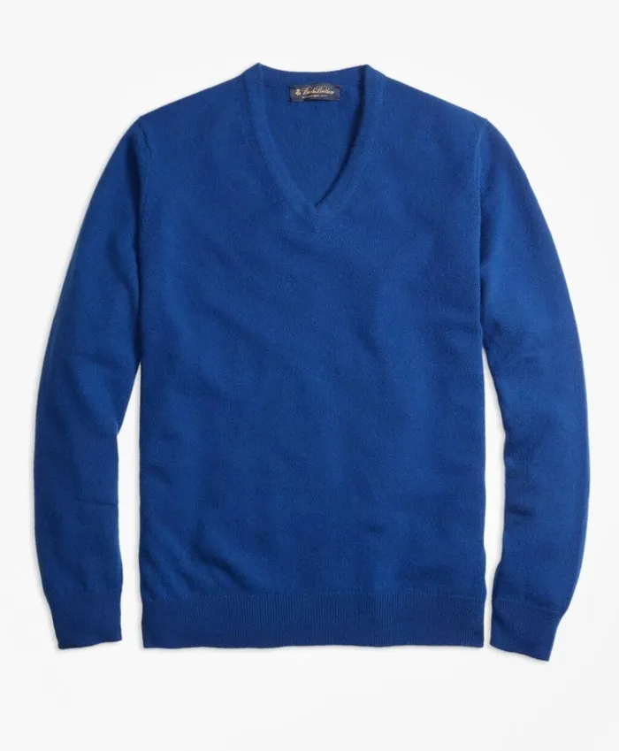 Brooks Brothers Sweaters Cashmere VNeck Sweater Royal Blue 8211 Men