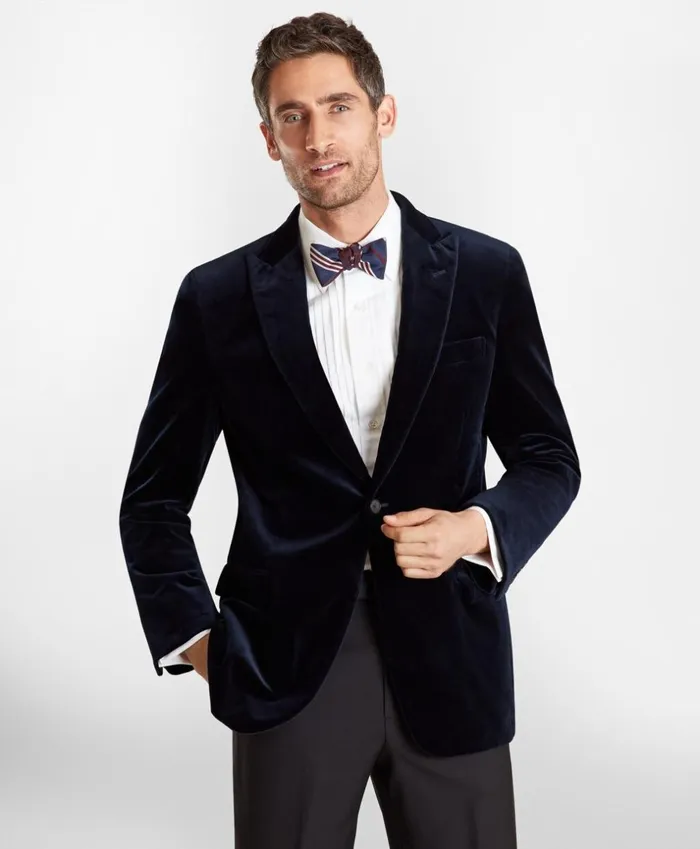 Brooks Brothers Tuxedo Shop Madison Fit Velvet Tuxedo Jacket Navy 8211 Men