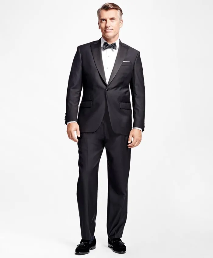 Brooks Brothers Tuxedo Shop OneButton Peak Lapel Tuxedo Jacket Black 8211 Men Brooks Brothers Tuxedo Shop OneButton Peak Lapel Tuxedo Jacket Black 8211 Men
