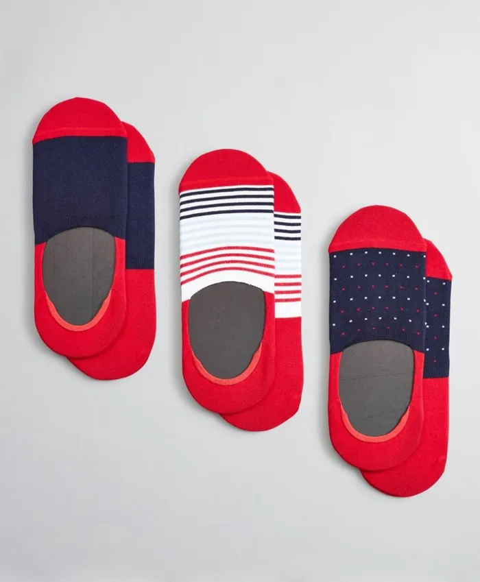 Brooks Brothers Underwear and Socks DotSolidStripe Loafer SocksThree Pack Navy 8211 Men Brooks Brothers Underwear and Socks DotSolidStripe Loafer SocksThree Pack Navy 8211 Men
