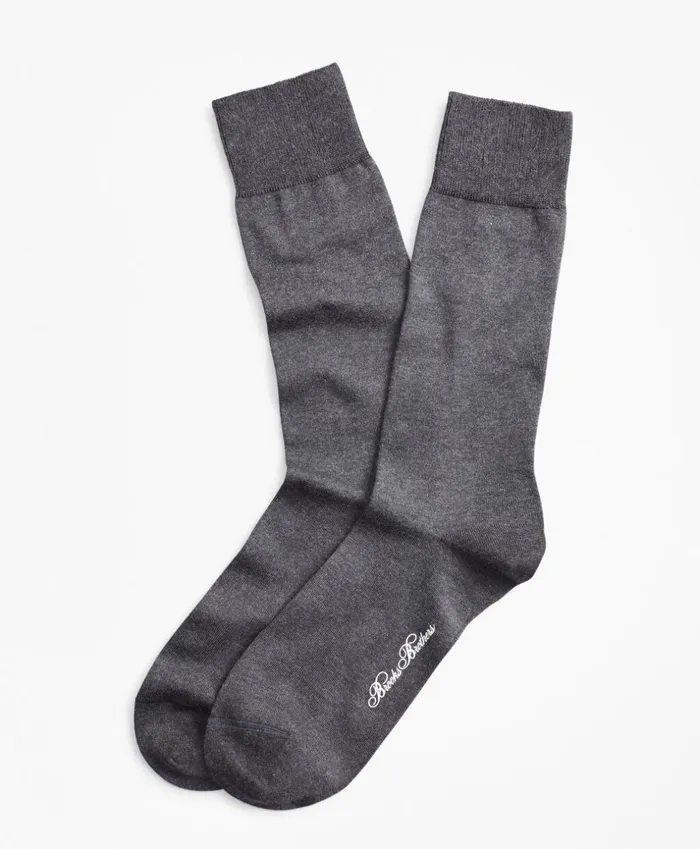 Brooks Brothers Underwear and Socks Egyptian Cotton Crew Socks Charcoal 8211 Men