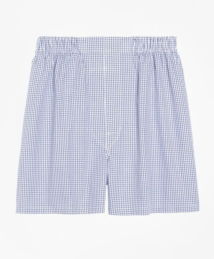 Brooks Brothers Underwear and Socks Slim Fit Small Check Boxers Navy 8211 Men Brooks Brothers Underwear and Socks Slim Fit Small Check Boxers Navy 8211 Men