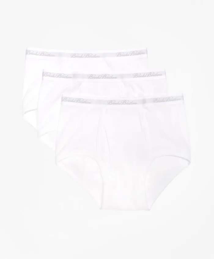 Brooks Brothers Underwear and Socks Supima Cotton Brief 8211 Three Pack White 8211 Men