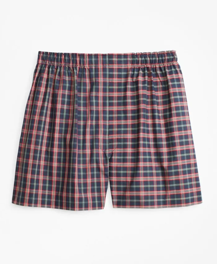 Brooks Brothers Underwear and Socks Traditional Fit Signature Tartan Boxers Navy 8211 Men Brooks Brothers Underwear and Socks Traditional Fit Signature Tartan Boxers Navy 8211 Men