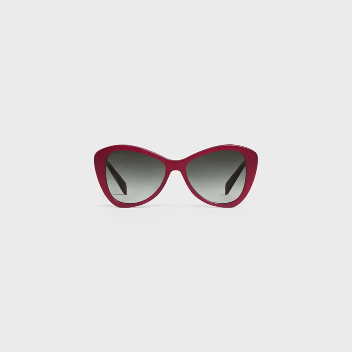 Butterfly S270 Sunglasses In Acetate Milky Burgundy Women CELINE SUNGLASSES