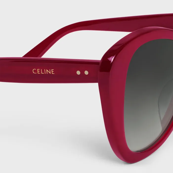 Butterfly S270 Sunglasses In Acetate Milky Burgundy Women CELINE SUNGLASSES Butterfly S270 Sunglasses In Acetate Milky Burgundy Women CELINE SUNGLASSES