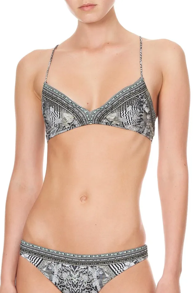 Camilla Bikinis Women V Neck Rouched Back Crop Top One Tribe