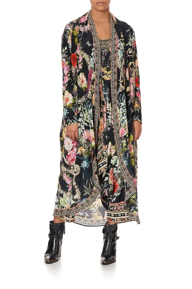 Camilla Extended Sizes Women Long Casual Jacket With Pockets Hampton Hive