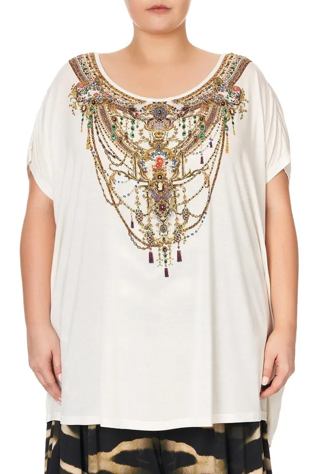 Camilla Extended Sizes Women Loose Fit Tee By The Meadow