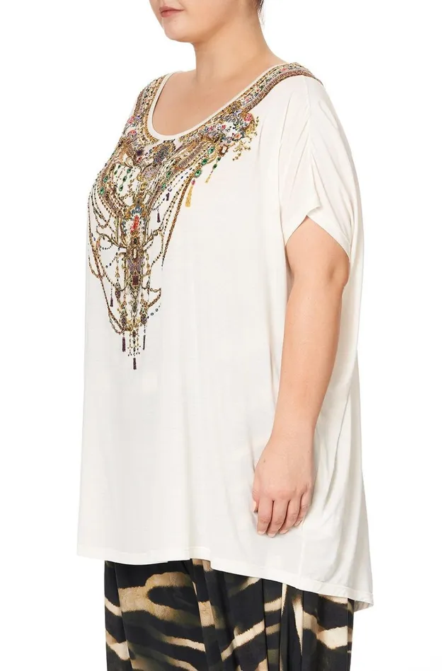 Camilla Extended Sizes Women Loose Fit Tee By The Meadow