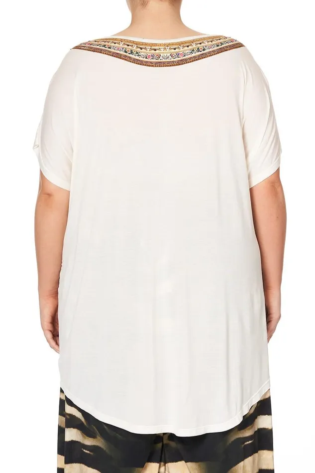 Camilla Extended Sizes Women Loose Fit Tee By The Meadow