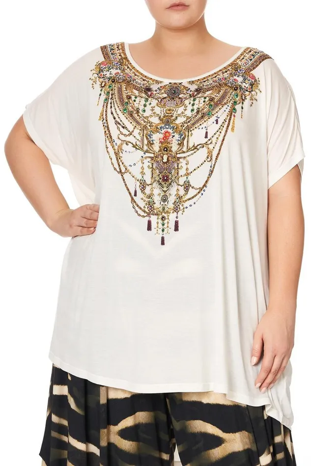 Camilla Extended Sizes Women Loose Fit Tee By The Meadow
