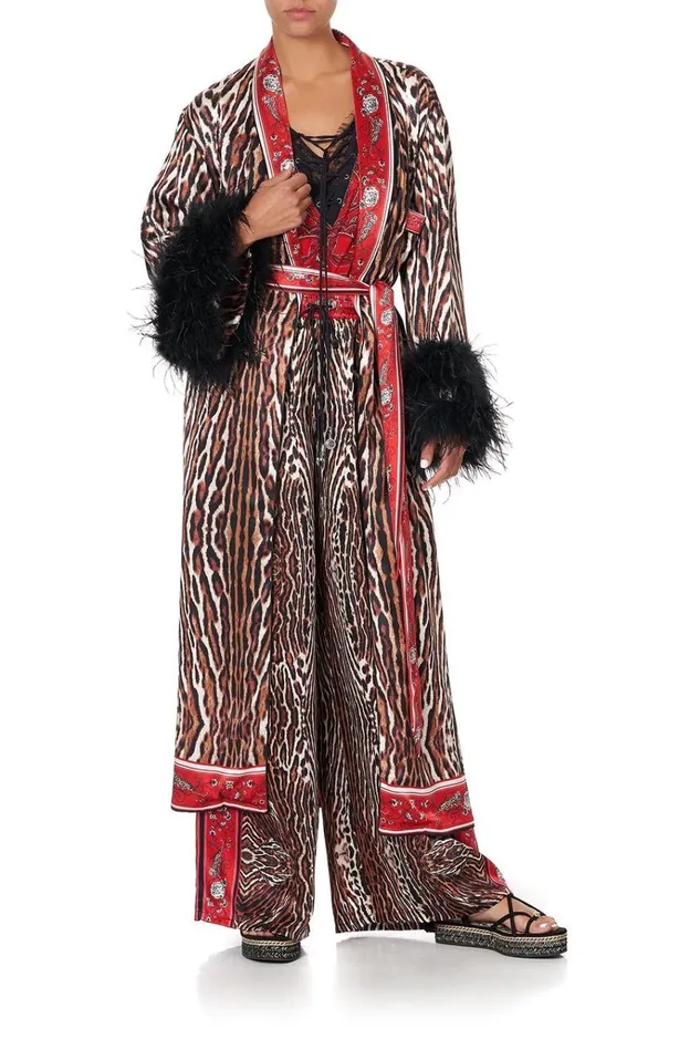 Camilla Kimonos Women Long Robe W Flared Sleeve Pirate Punk