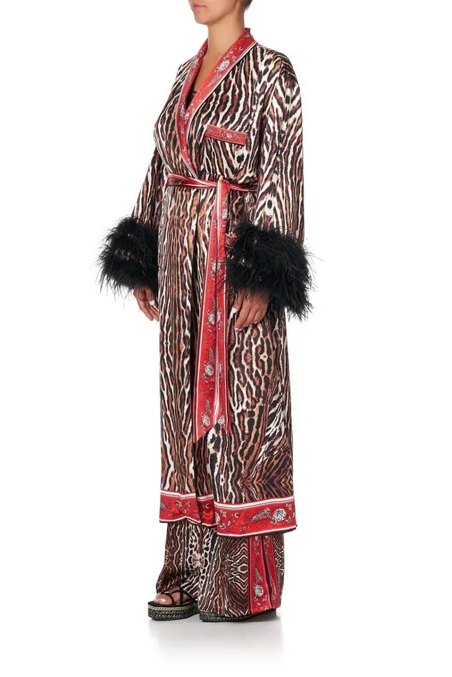 Camilla Kimonos Women Long Robe W Flared Sleeve Pirate Punk
