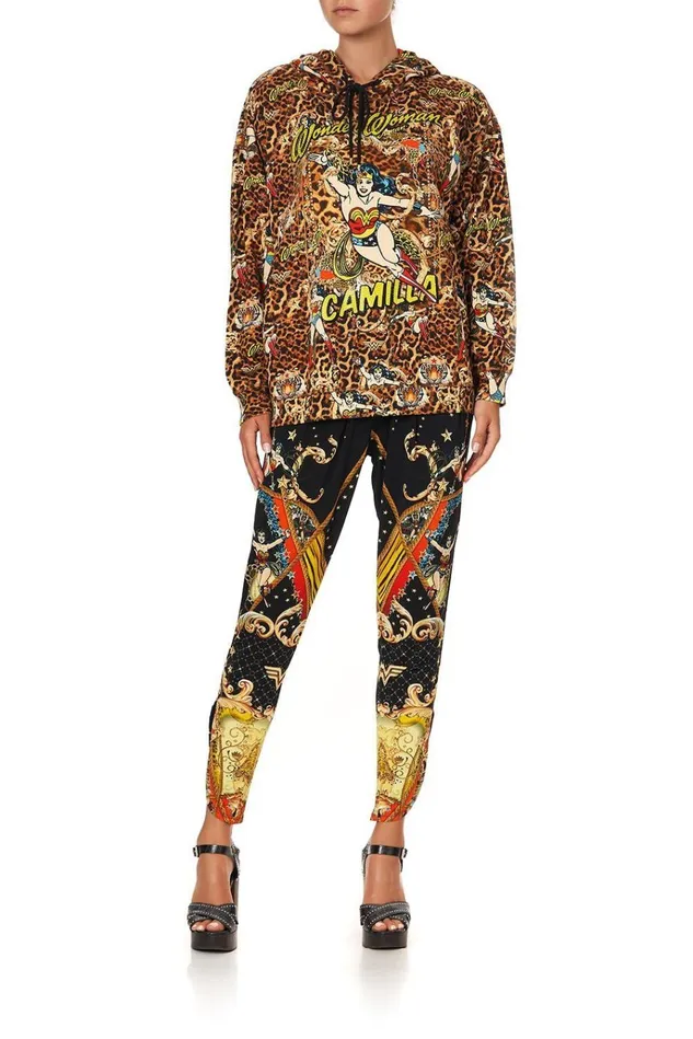 Camilla Knitwear Women Hoodie With Pockets Wonder Woman