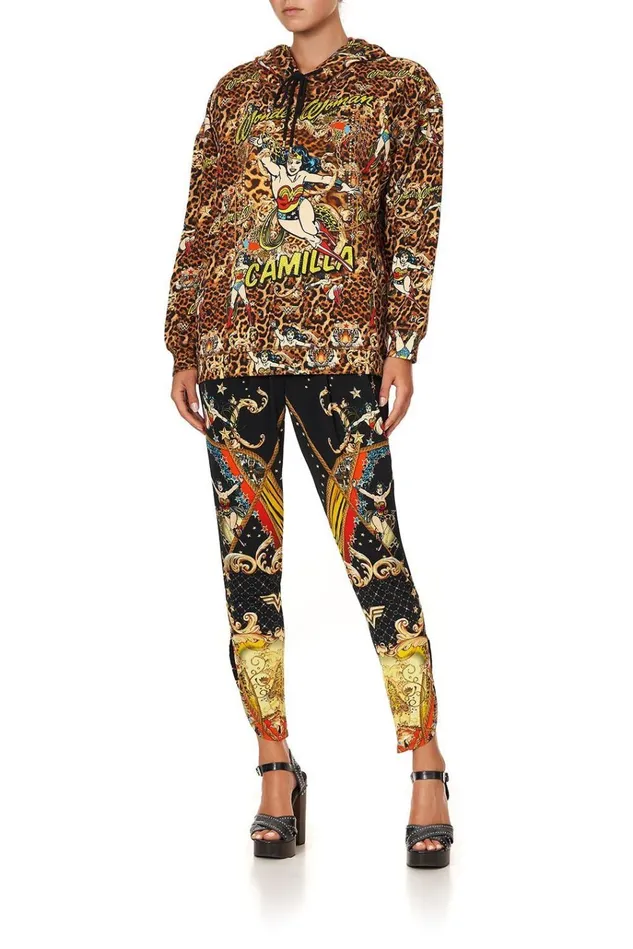 Camilla Knitwear Women Hoodie With Pockets Wonder Woman