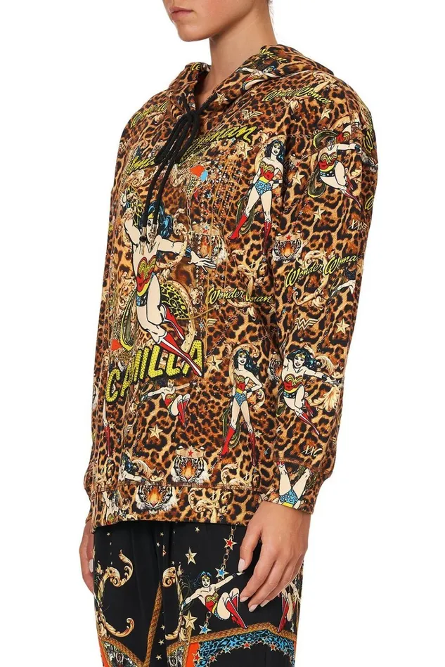 Camilla Knitwear Women Hoodie With Pockets Wonder Woman