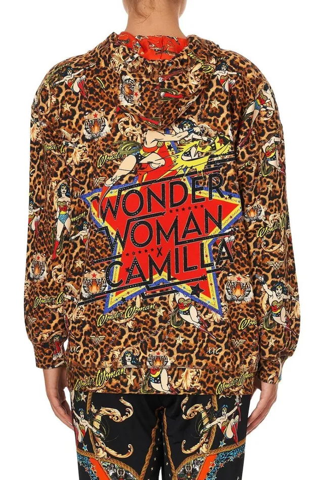 Camilla Knitwear Women Hoodie With Pockets Wonder Woman