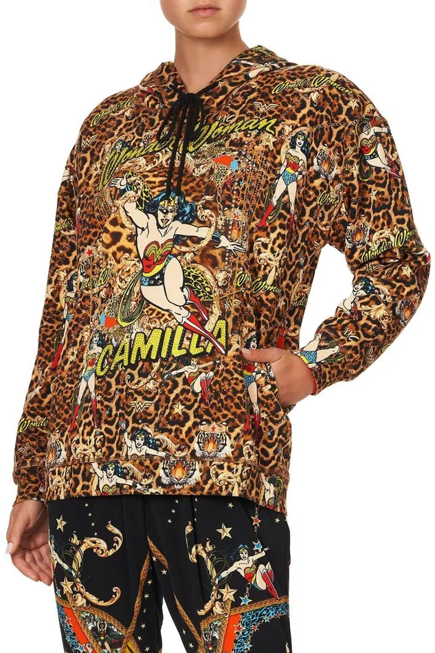 Camilla Knitwear Women Hoodie With Pockets Wonder Woman