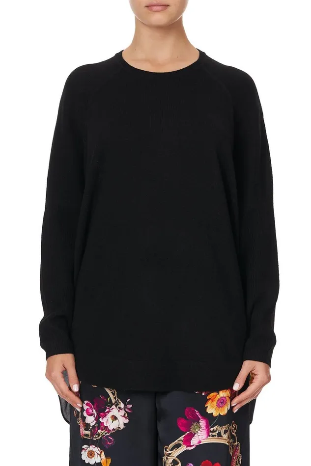 Camilla Knitwear Women Silk Back Curved Hem Mirror Mirror