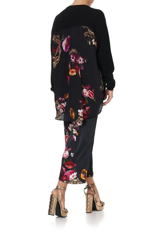 Camilla Knitwear Women Silk Back Curved Hem Mirror Mirror
