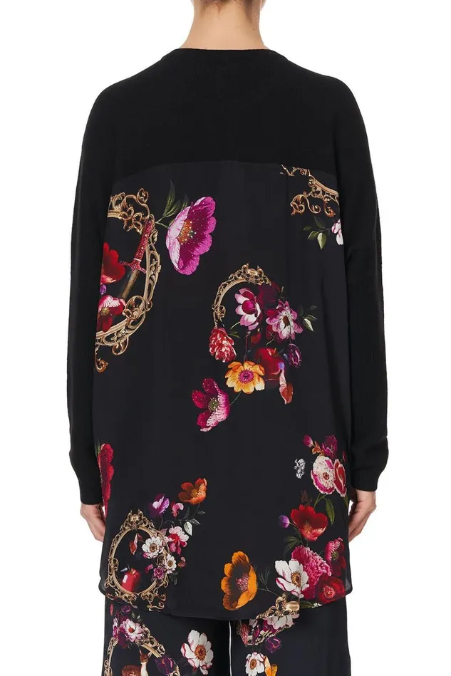 Camilla Knitwear Women Silk Back Curved Hem Mirror Mirror