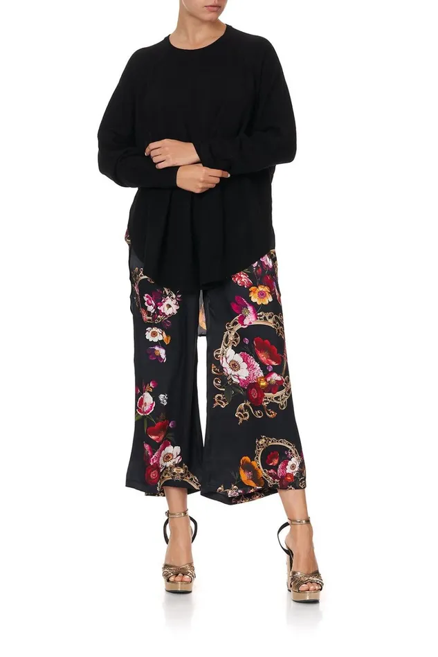 Camilla Knitwear Women Silk Back Curved Hem Mirror Mirror
