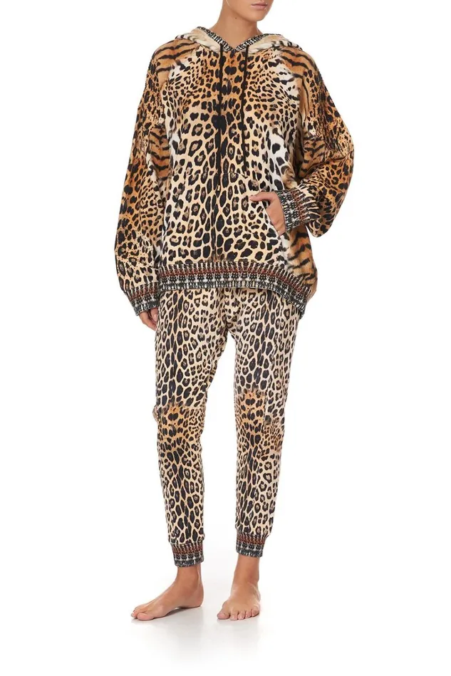 Camilla Loungewear Women Oversized Boyfriend Hoodie Jaguar