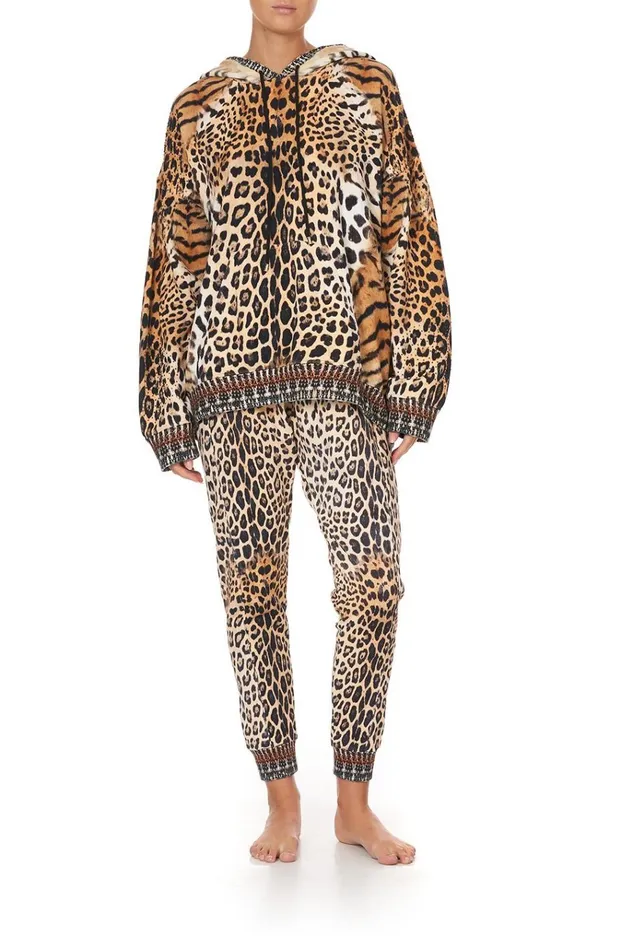 Camilla Loungewear Women Oversized Boyfriend Hoodie Jaguar