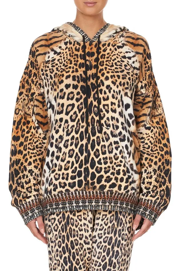 Camilla Loungewear Women Oversized Boyfriend Hoodie Jaguar