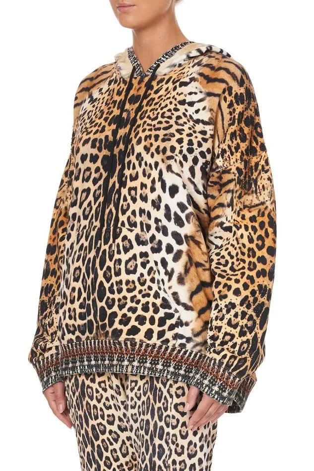 Camilla Loungewear Women Oversized Boyfriend Hoodie Jaguar
