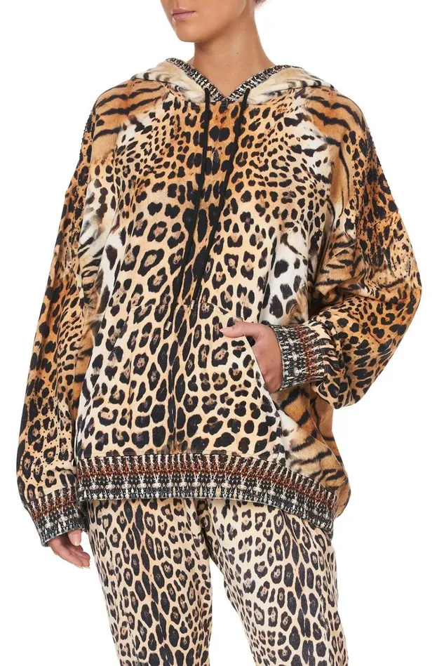 Camilla Loungewear Women Oversized Boyfriend Hoodie Jaguar