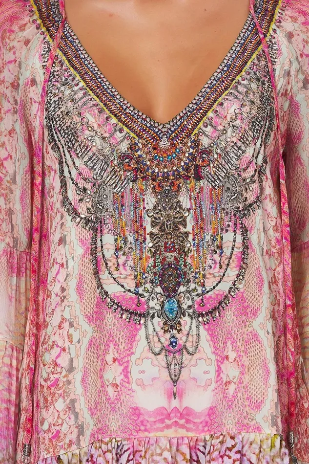 Camilla Mini Dresses Women ALine Gathered Panel Dress Serpentine Dreams