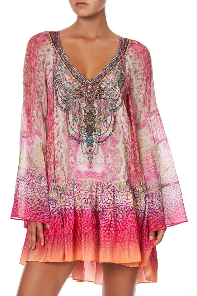 Camilla Mini Dresses Women ALine Gathered Panel Dress Serpentine Dreams