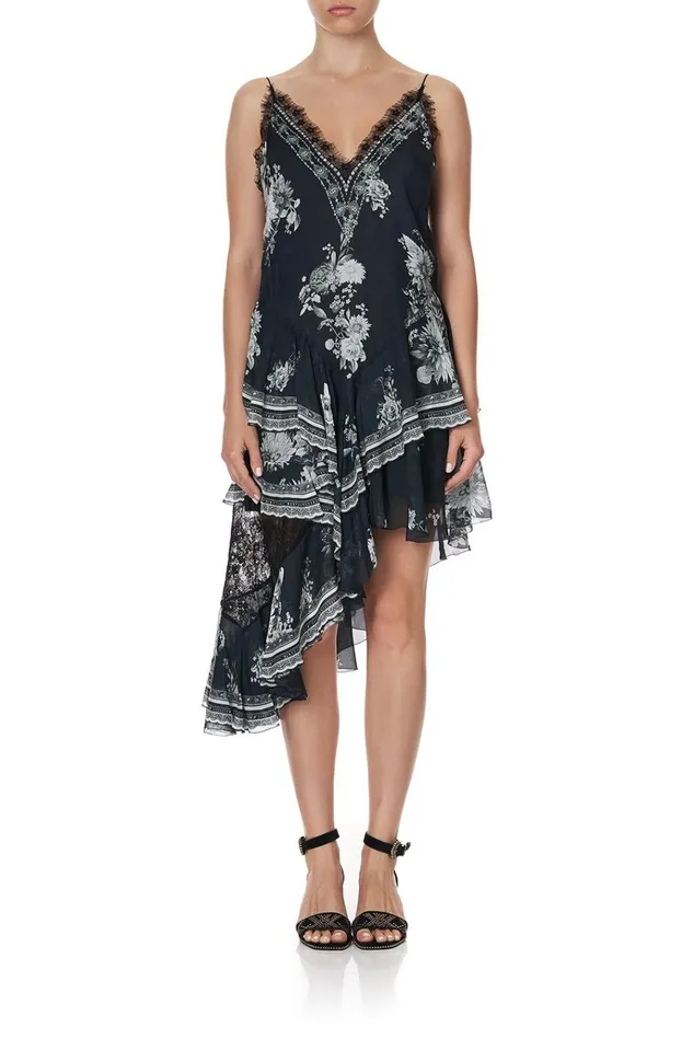 Camilla Mini Dresses Women Layered Asymmetrical Dress Moonshine Bloom
