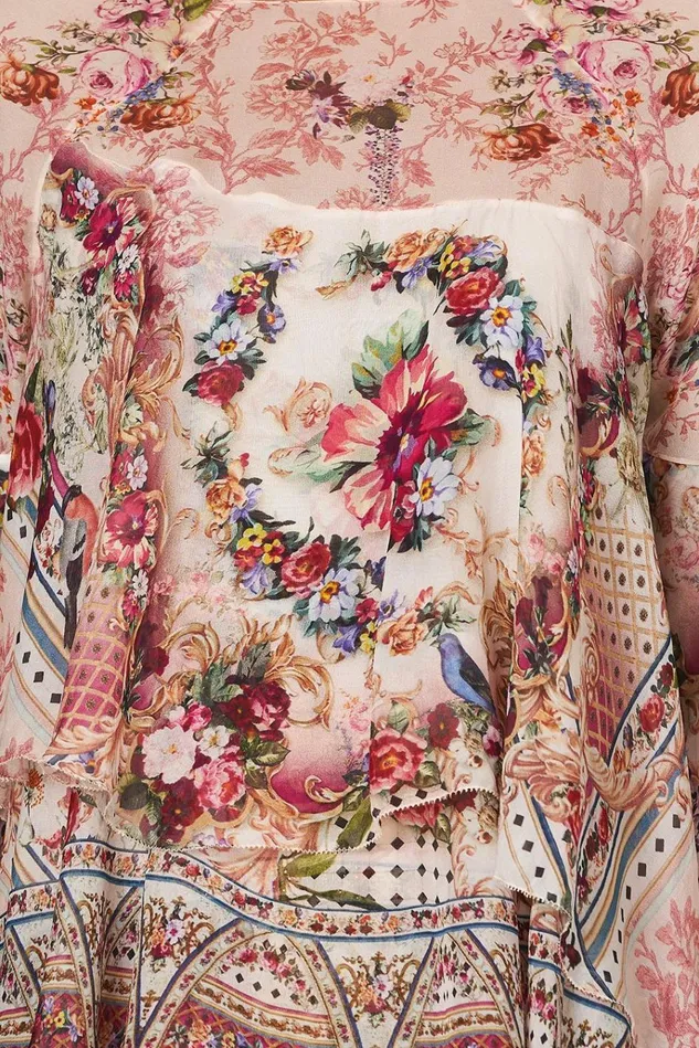 Camilla Modest Clothing Women Flared Layered Blouse Summoned By A Rose