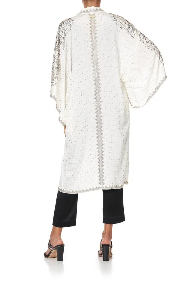 Camilla Modest Clothing Women Mid Length Kimono Coat Luxe Cream