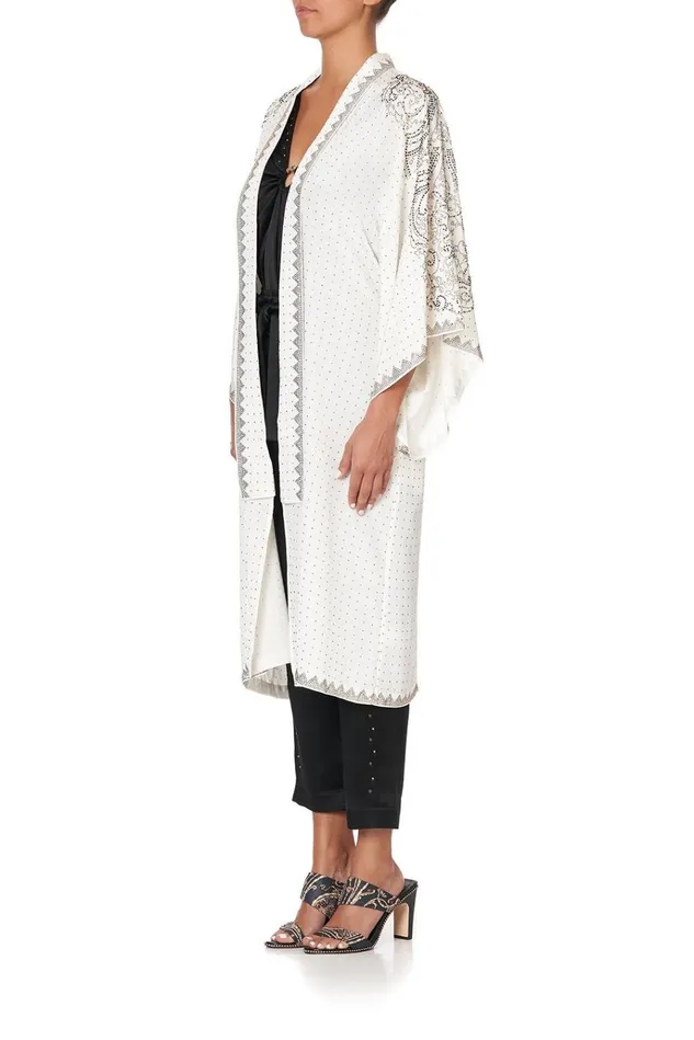Camilla Modest Clothing Women Mid Length Kimono Coat Luxe Cream