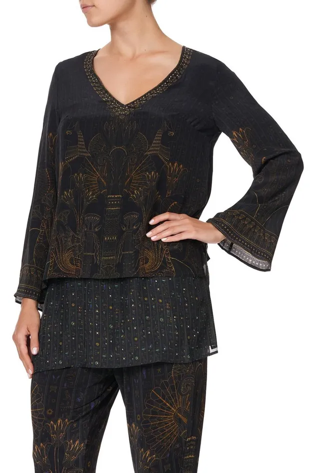 Camilla Tops Women Blouse With Side Split Cobra King