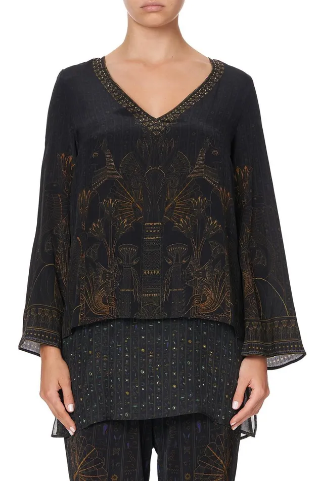 Camilla Tops Women Blouse With Side Split Cobra King