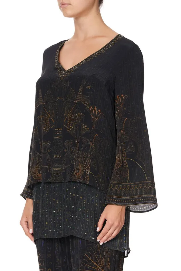 Camilla Tops Women Blouse With Side Split Cobra King