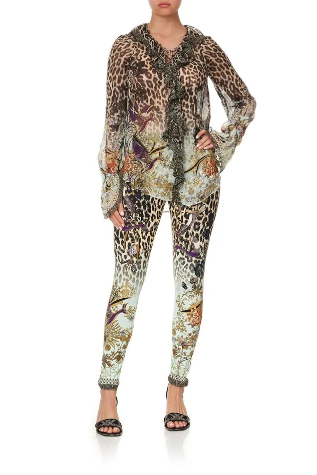 Camilla Tops Women Lace Up Ruffle Blouse Nomadic Nymph