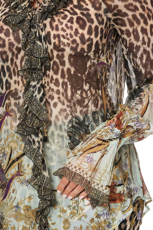 Camilla Tops Women Lace Up Ruffle Blouse Nomadic Nymph