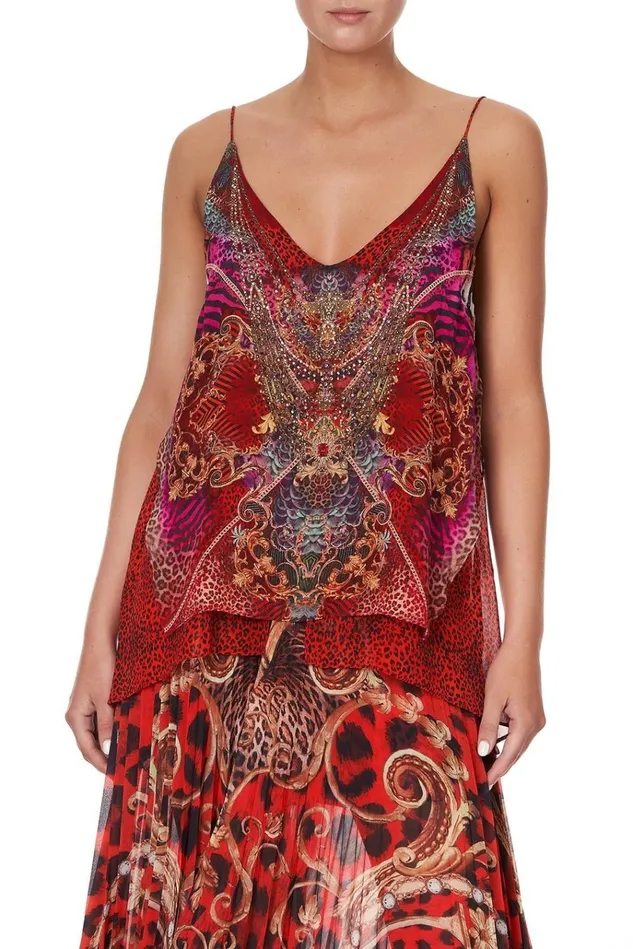 Camilla Tops Women Multi Layer V Neck Top Slave To The Rhythm