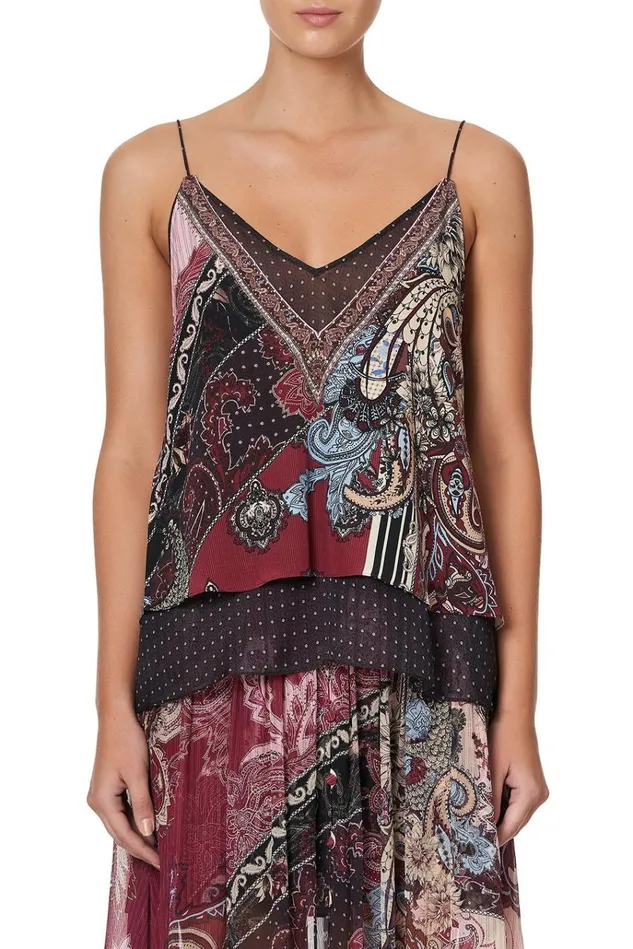 Camilla Tops Women Strap Top With Sheer Underlay Tale Of The Fire Bird
