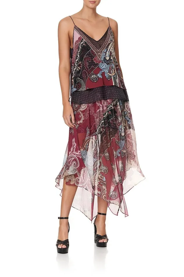 Camilla Tops Women Strap Top With Sheer Underlay Tale Of The Fire Bird